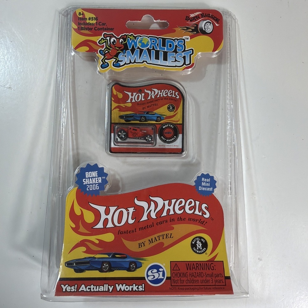 Hot Wheels World's Smallest Miniature Die Cast Car Hot Rod Mattel Item #516 2016